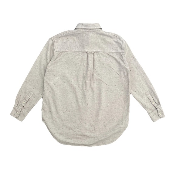 Madewell Oversized Beige Speckled Cotton Shacket XXS Button Front Shirt Workwear - Picture 6 of 7